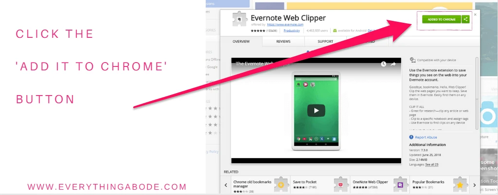 Evernote Web Clipper Guide Step 3