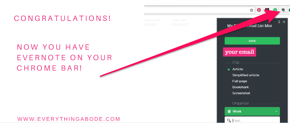 Evernote Web Clipper Guide Step 5
