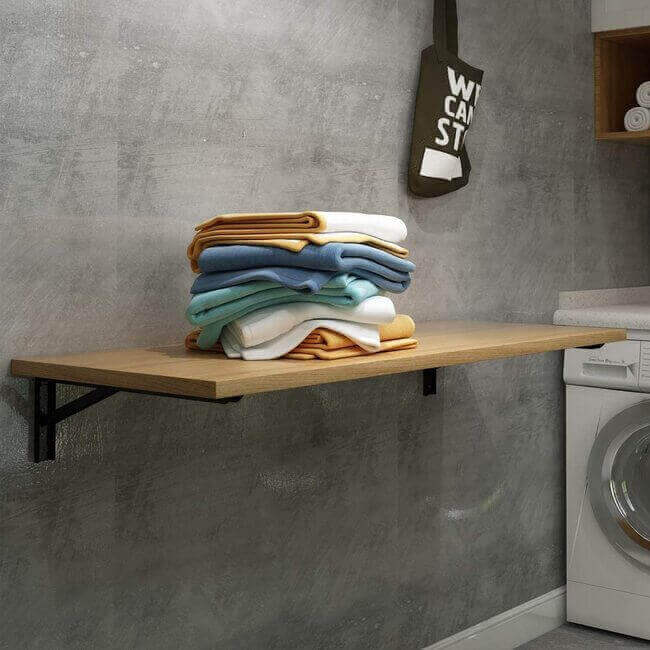 folding station to make folding easy to organize the laundry room