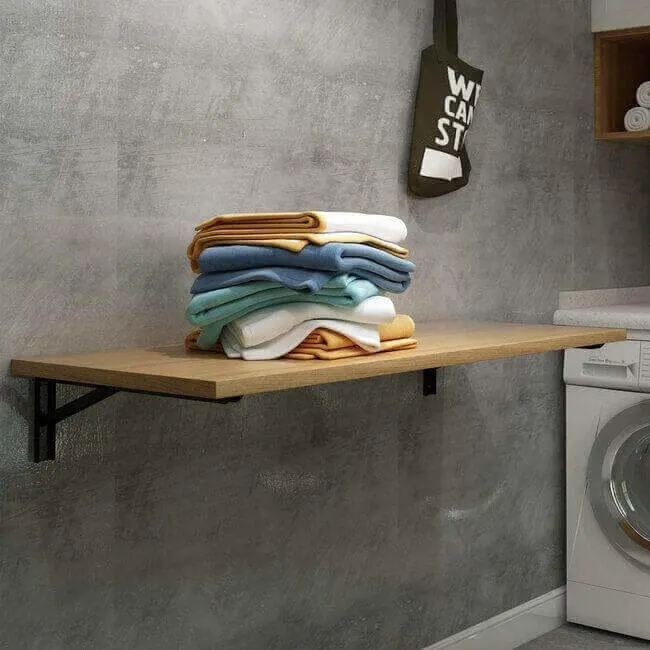folding station to make folding easy to organize the laundry room