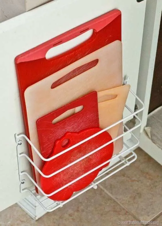 ORGANIZER CUTTING BOARDS WITH A WIRE HANGER