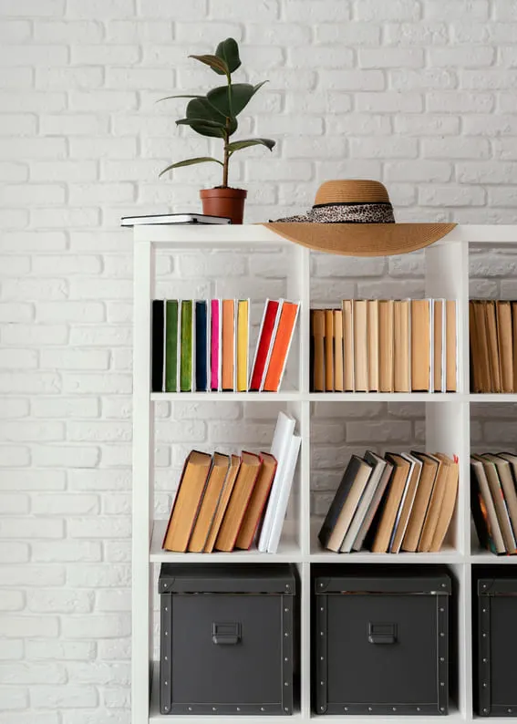 organized books at home when lonely and bored