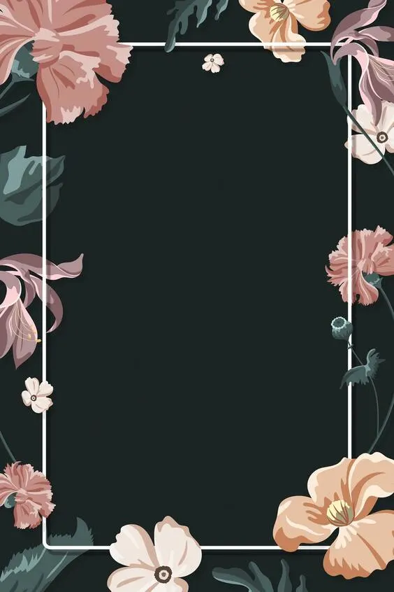 Floral black wallpaper for iPhone