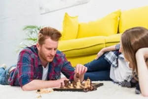 indoor hobbies for couples playing chess
