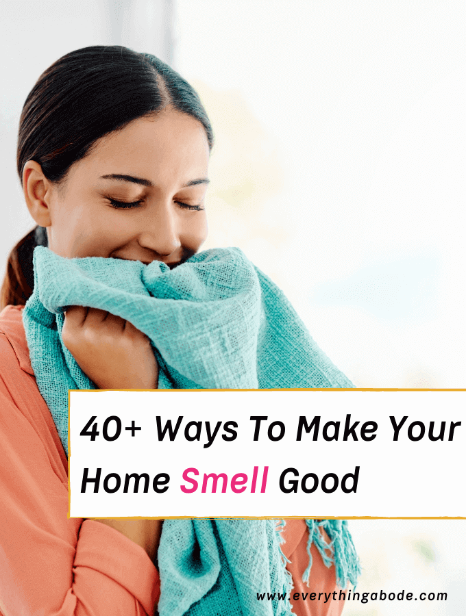 how to make your house smell good, my house never smells fresh, fresh smelling home tips, how to keep your house smelling good all the time how to make room smell good, how to make your room smell good, woman smelling fresh blanket with joy