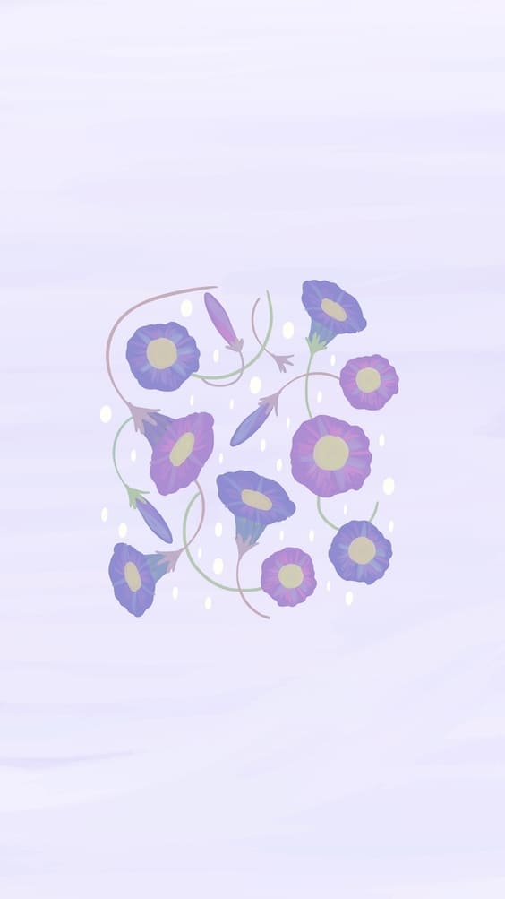 Cute purple flower sketch 