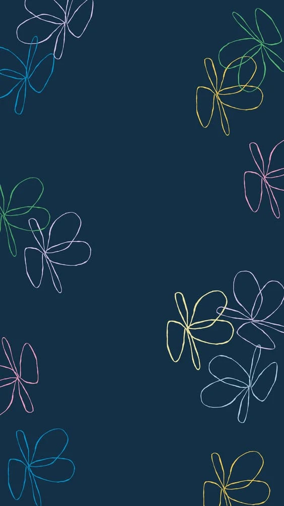 cute dark wallpaper of neon flowers