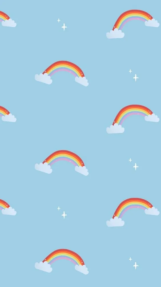 bright rainbow blue background wallpaper