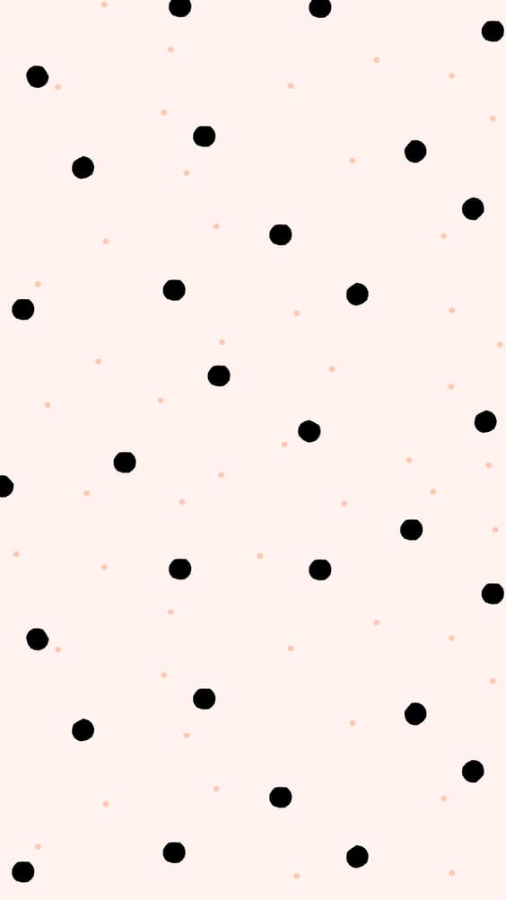 pink background with black polka dots cute background