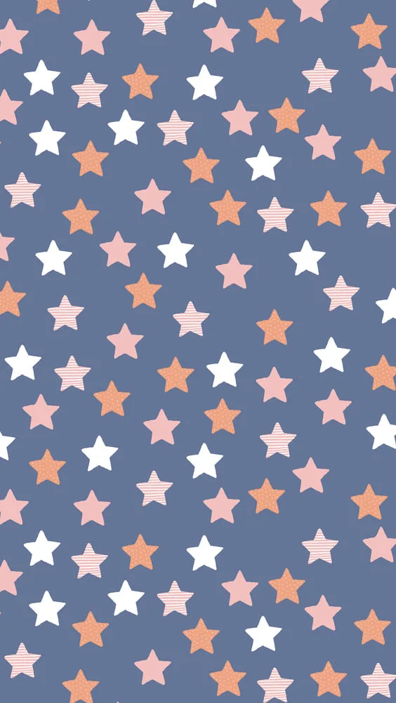 cute stars with blue background for phone wallpaper