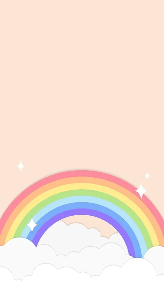 bright rainbow with pink background for phone