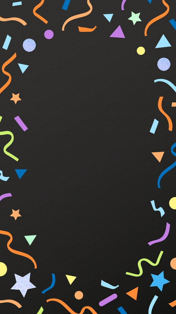confetti on black background wallpaper for mobiles 
