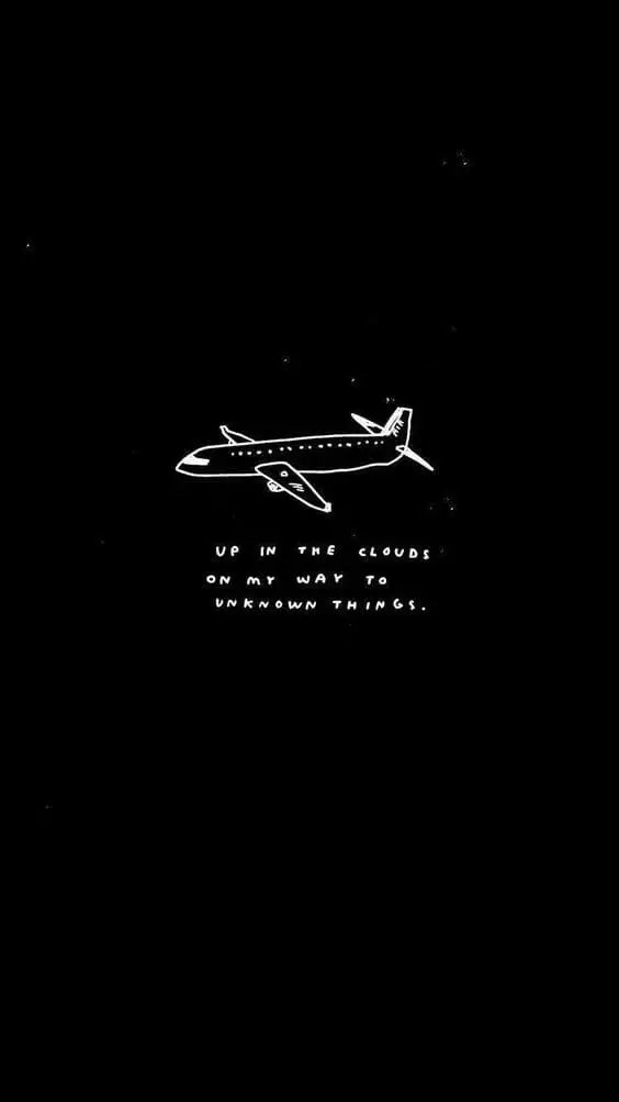 black quote wallpaper airplane background