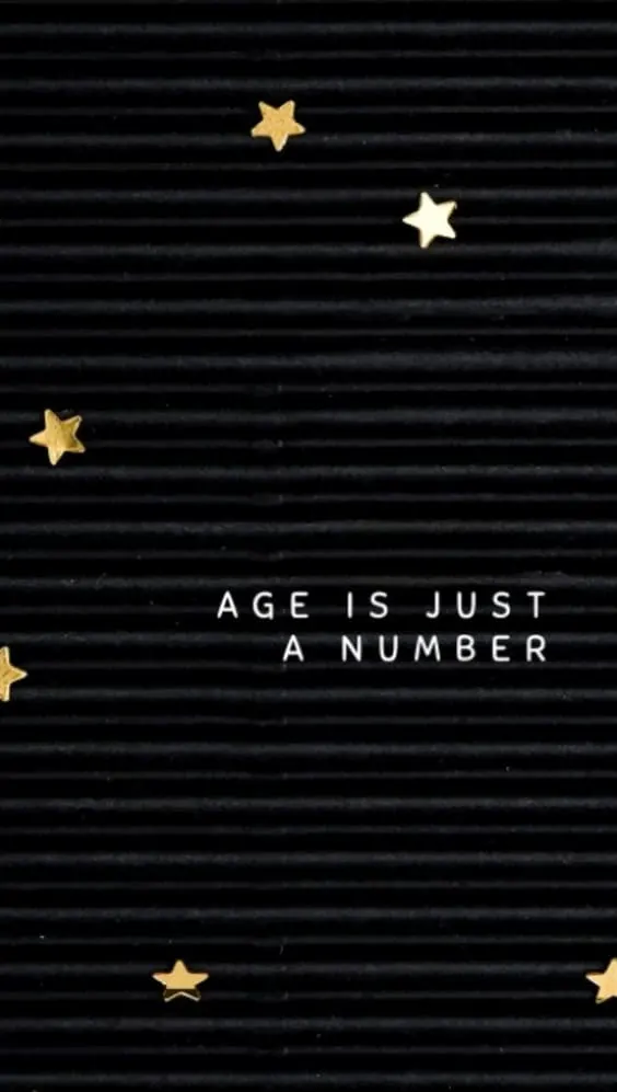 dark black wallpaper quote 'age is just a number' 