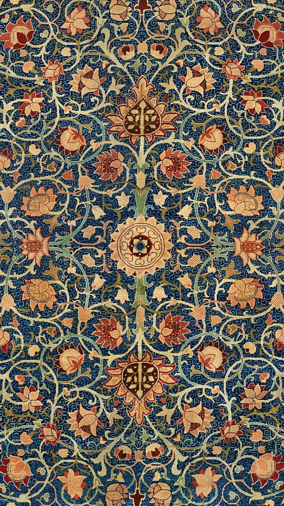 flower pattern wallpaper on blue background for iphone.