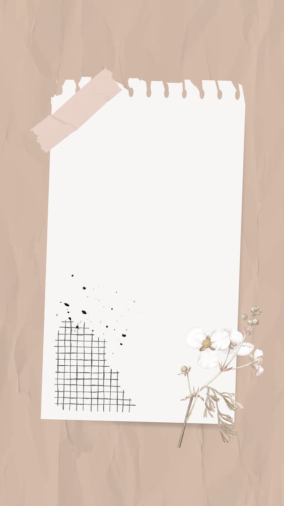 White notepad flower wallpaper.
