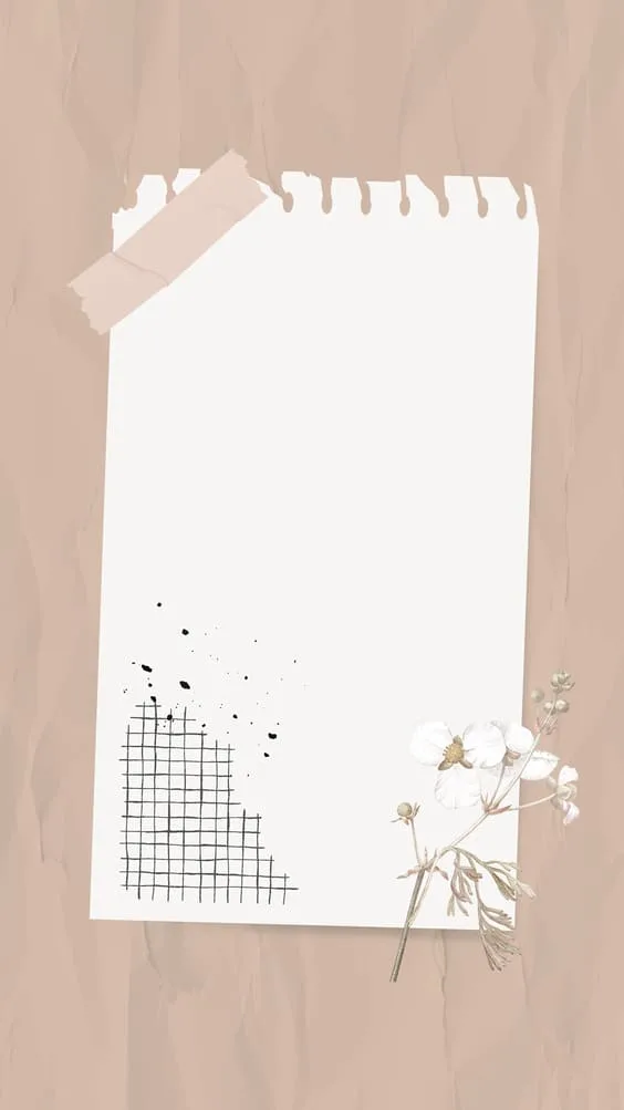 White notepad flower wallpaper.