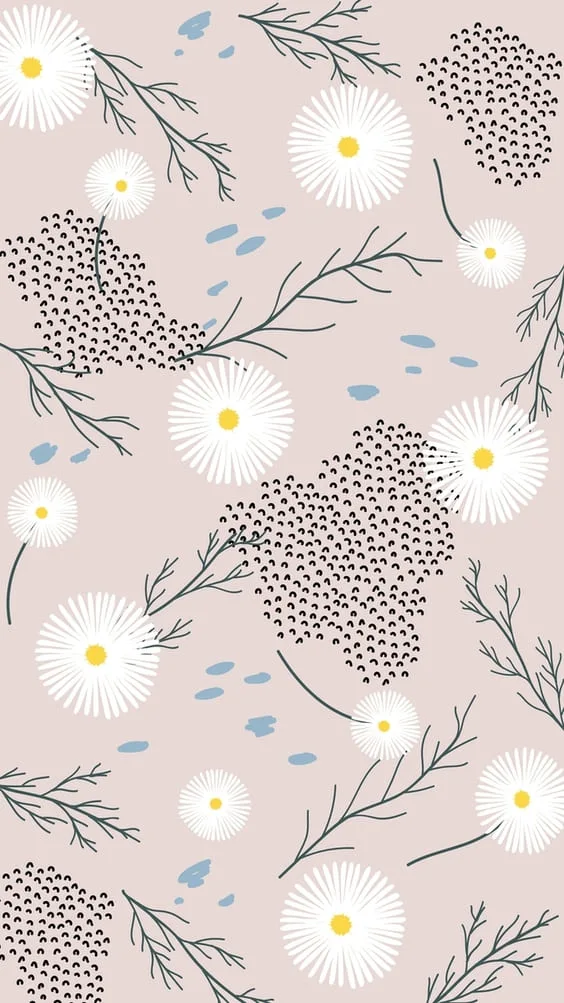 Cute daisy aesthetic wallpaper iphone background.