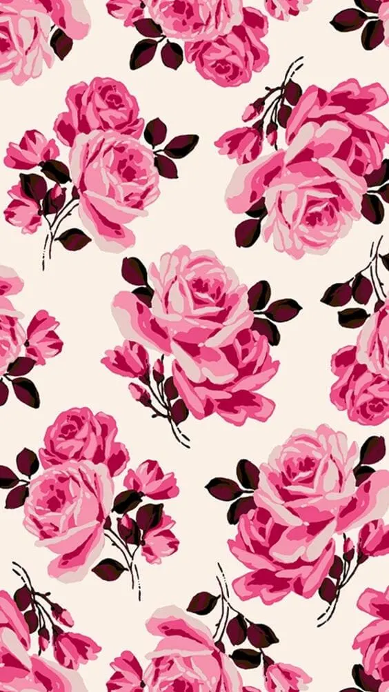 Bright pink cherry blossoms iphone wallpaper background.