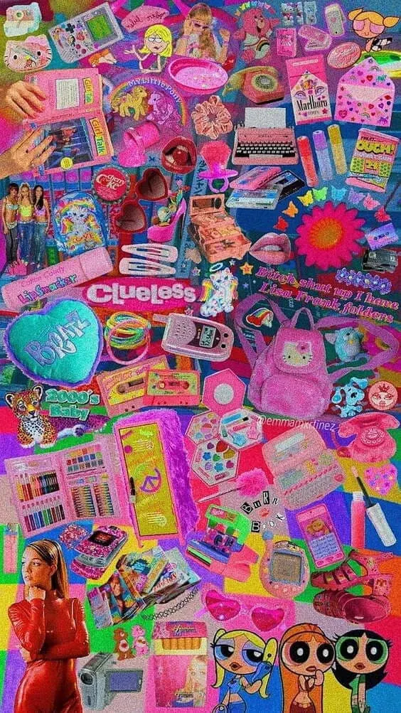 90s collage indie kid mobile wallpaper