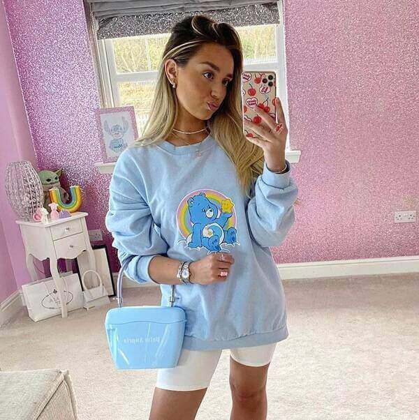 Care Bear kidcore Sweatshirt Baby Blue