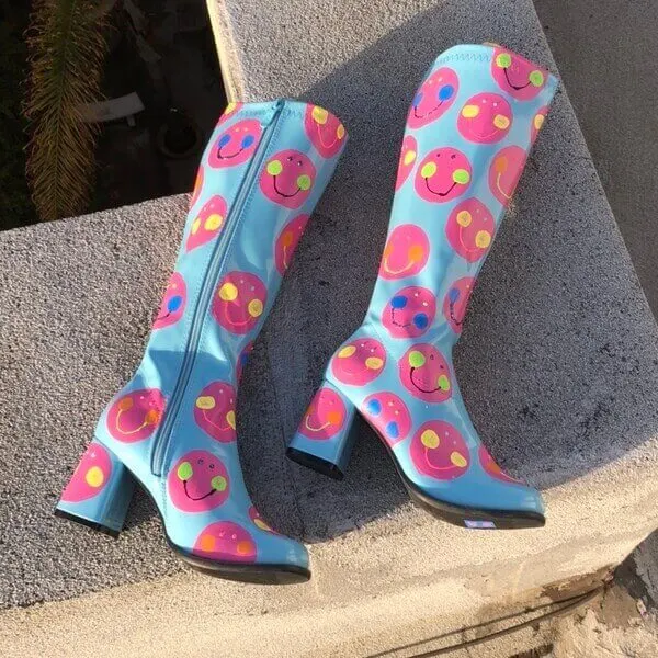 Cartoon go-go kid core aesthetic boots