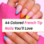 colored french tip nails, french tip nail designs, nail designs, manicure designs