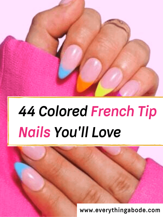 colored french tip nails, french tip nail designs, nail designs, manicure designs