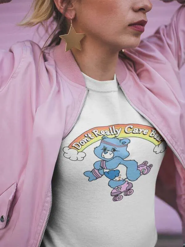 Don't really care bear kidcore tee