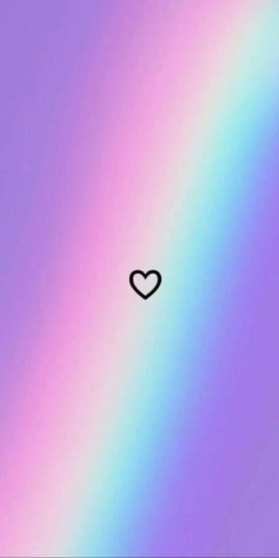Rainbow heart indie aesthetic wallpaper