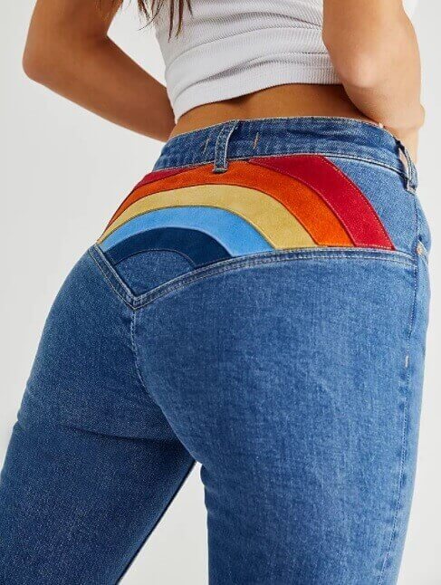 Rainbow kidcore Jeans