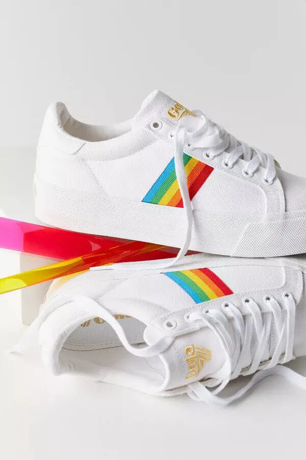 Rainbow kidcore Sneakers