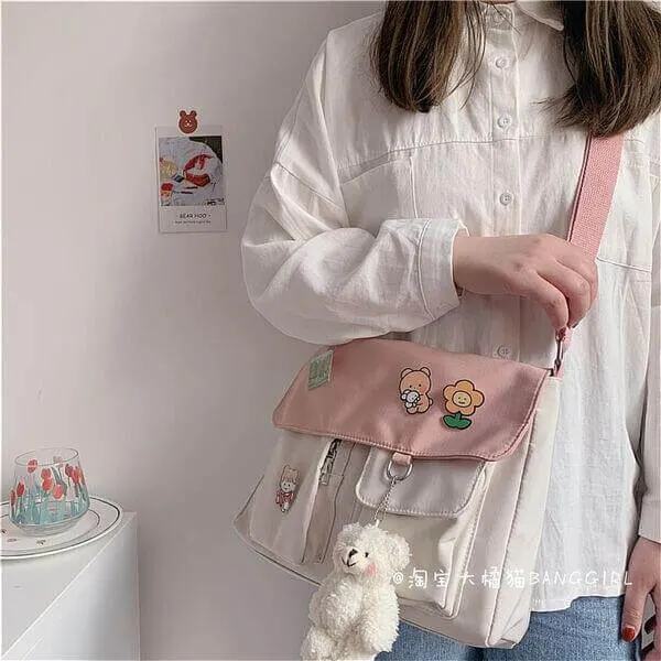 Two-Tone kidcore Cartoon Brooch Bag