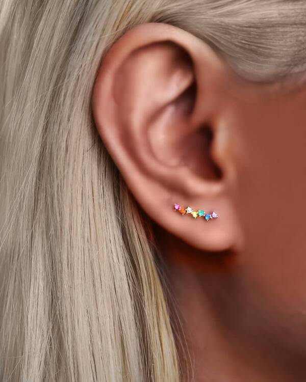 multi color rainbow kidcore earrings