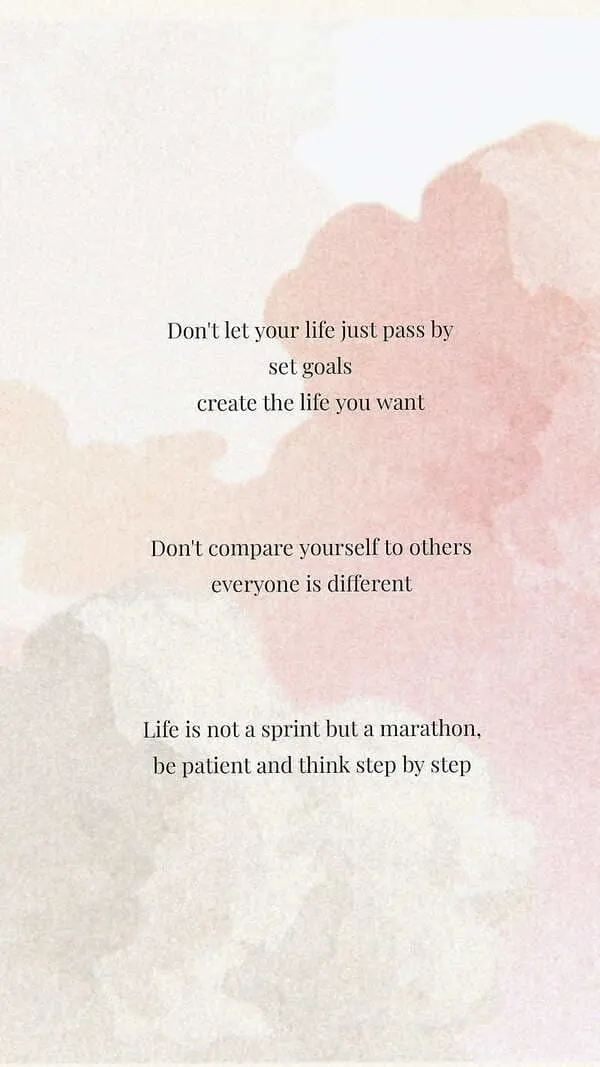 Inspiring quote with a soft pink pastel background.