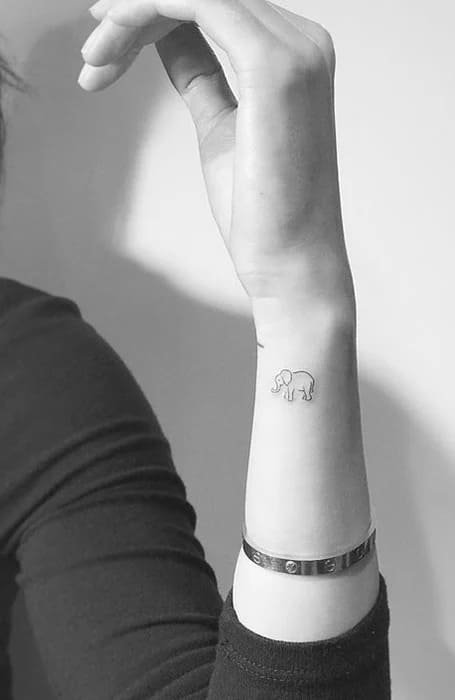 Baby Elephant Tattoo for Parlour