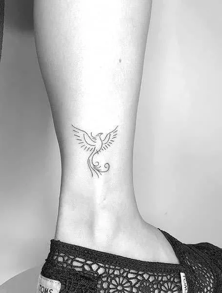 Phoenix Tattoo foot women