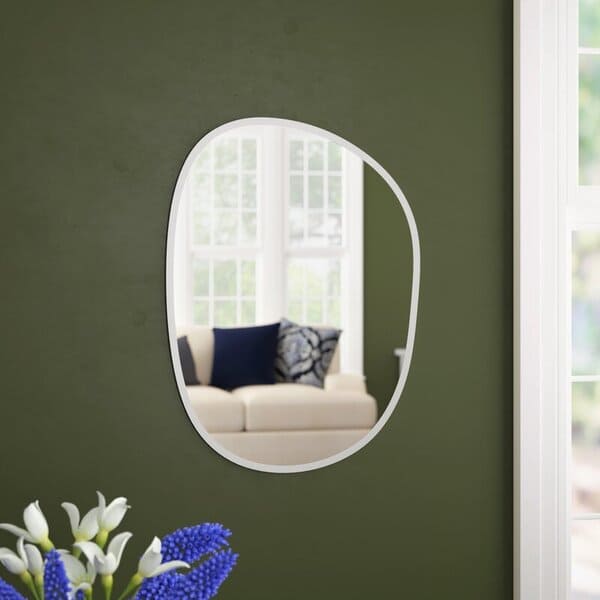 Klaudia Frameless Asymmetrical Wall Mirror.