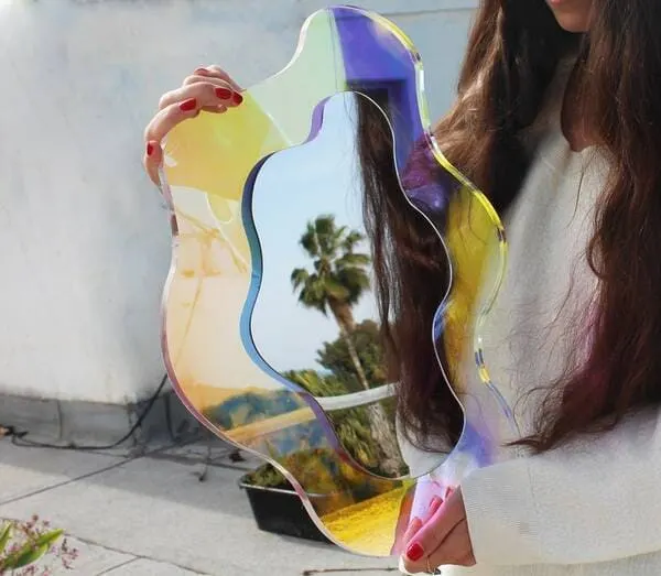 Wiggly life Reflector - wavy retro mirror.