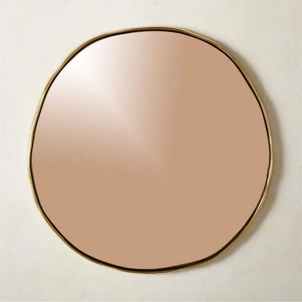 Sombra brass wall mirror 24".