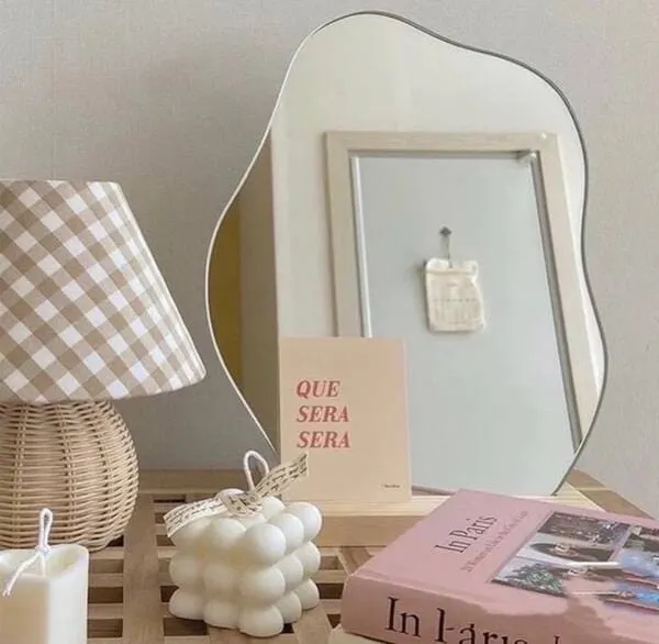 Retro Mirror, Pond Aesthetic Minimalist Mirror