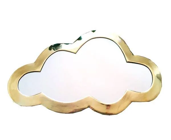 Irregular Shaped Brass Cloud Shape Mirror