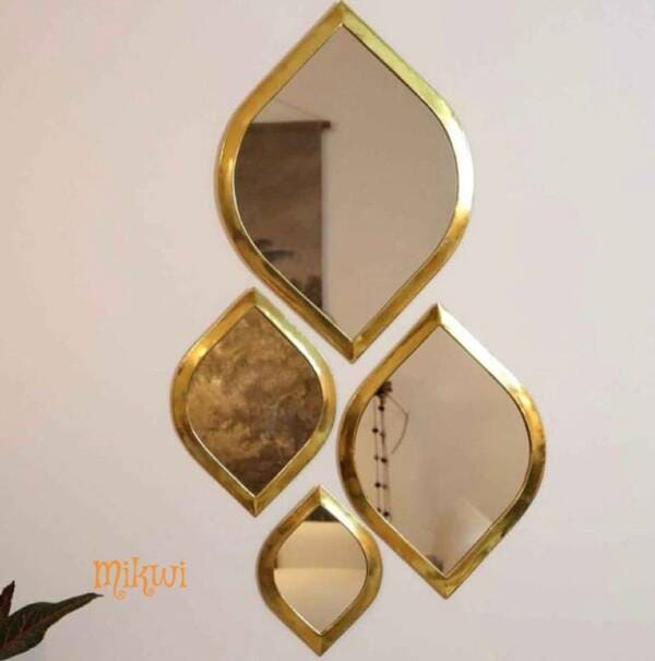 Moroccan Eye Mirror (Brass), Eye Mirror Gold.