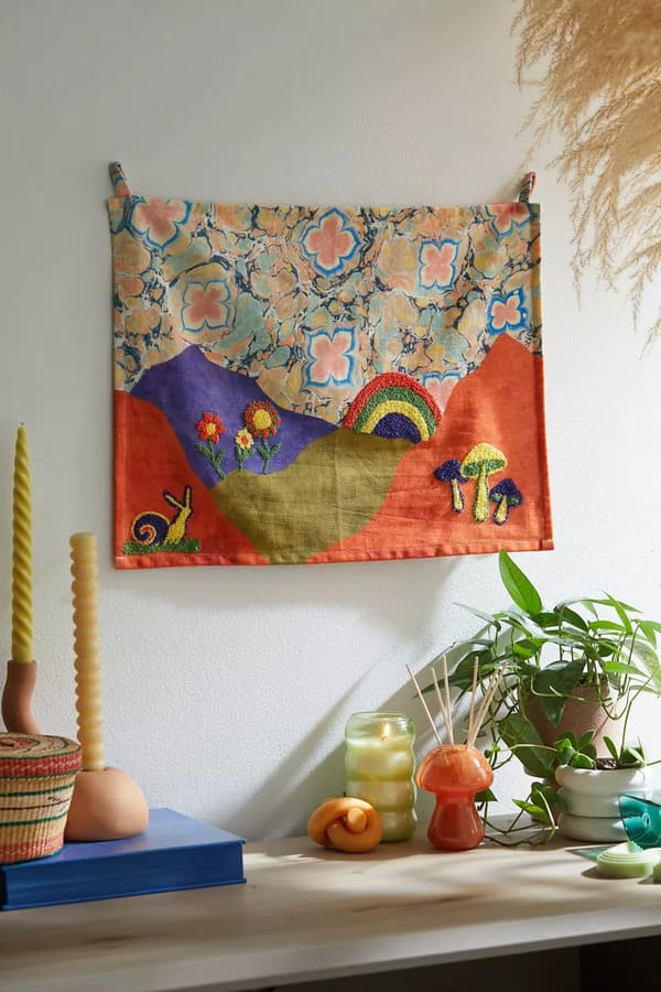 Peggy Embroidered Landscape Tapestry