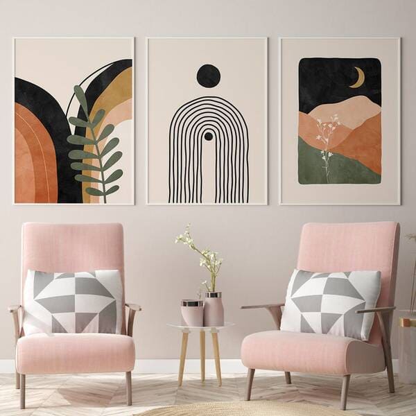 boho wall prints set
