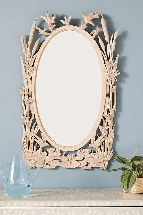Bohemian Style Hand carved Menagerie Mirror