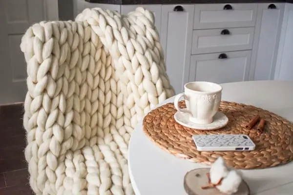 Chunky Knit Blanket by ShepsWool