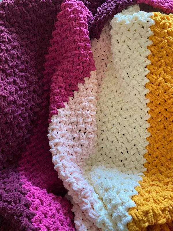 The Lesbian Pride chunky knit blanket LGBT flag