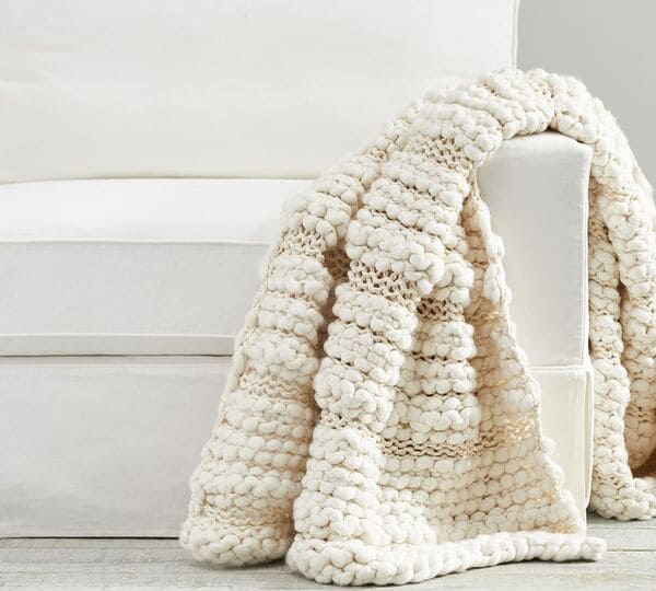 Cozy Darian Textured Striped Throw