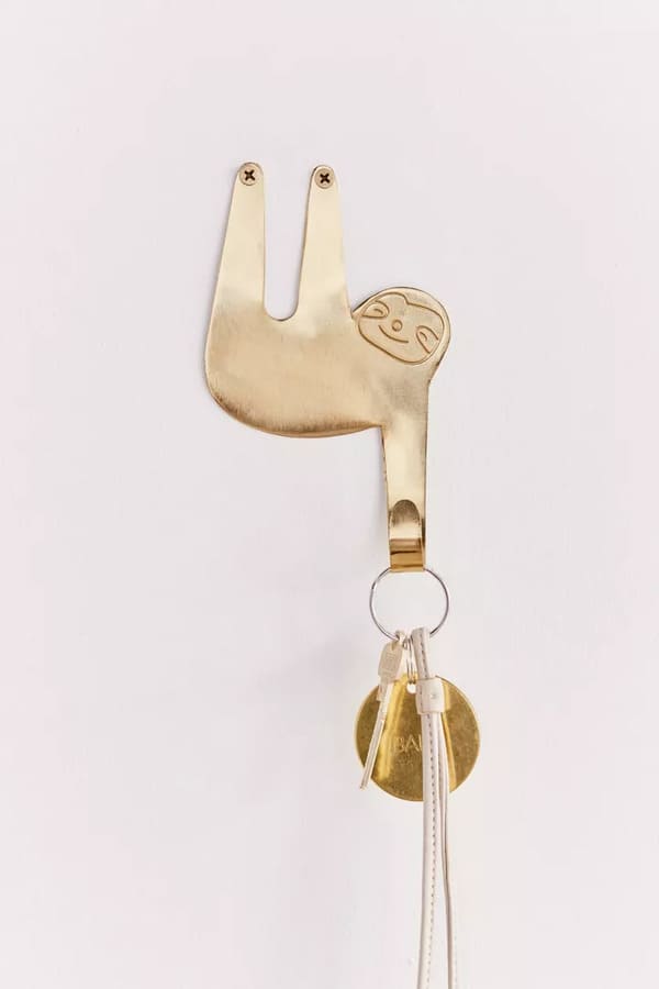 Sloth key hook, $10.00.